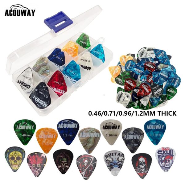 Acoustic Guitar Pick electric guitar plectrum mediator 0.46 /0.71/0.96/MM Bass Picks With Box 50/30/20pcs Package