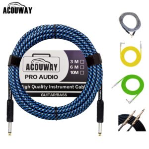 Acouway Electric Guitar cable wire Cord Jack line Noise reduction bass cable 3 meters/ 6 Meters