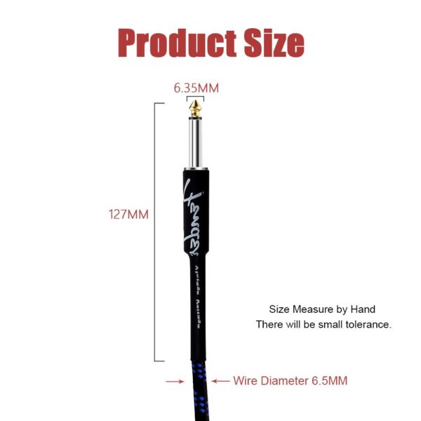 Acouway Electric Guitar cable wire Cord Jack line Noise reduction bass cable 3 meters/ 6 Meters