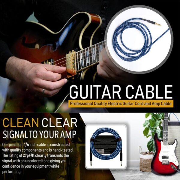 Acouway Electric Guitar cable wire Cord Jack line Noise reduction bass cable 3 meters/ 6 Meters