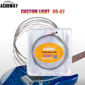 ACOUWAY Electric Guitar Strings Normal Custom Light 12-Gauge Nickel Wound String Colorful Ball-End 6pcs/Set For Beginner and Professionals