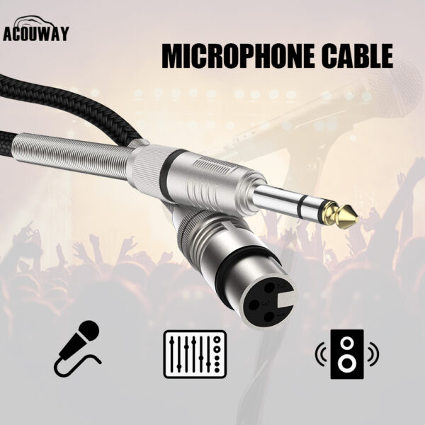 XLR Female To 6.35mm Microphone Cable Audio Mic Wire Cable For Mixer/Audio Sound Consoles/Speaker