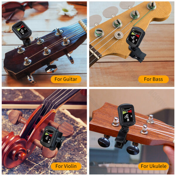 main-9 ACOUWAY Guitar Tuner Rechargeable Chromatic Digital Tuner With Color LCD Display String Instrument Accessories For Guitar Ukulele Violin Bass Mandolin
