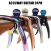 ACOUWAY Guitar Capo with Pick Slot Metal Guitar Key Clamp for Acoustic electric Guitar With pin puller function including a pc free pick