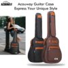 ACOUWAY 41inch Guitar bag cover waterproof Backpack electric guitar case front Pockets 10MM Cotton Pad