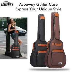 ACOUWAY 41inch Guitar bag cover waterproof Backpack electric guitar case front Pockets 10MM Cotton Pad