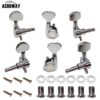 2-6 pcs Guitar Machine Head Knobs String Tuning Pegs for Acoustic/Electric Guitar Full Closed 18:1 Gears/Tombol Kepala Mesin Gitar, Peg Penalaan Tali