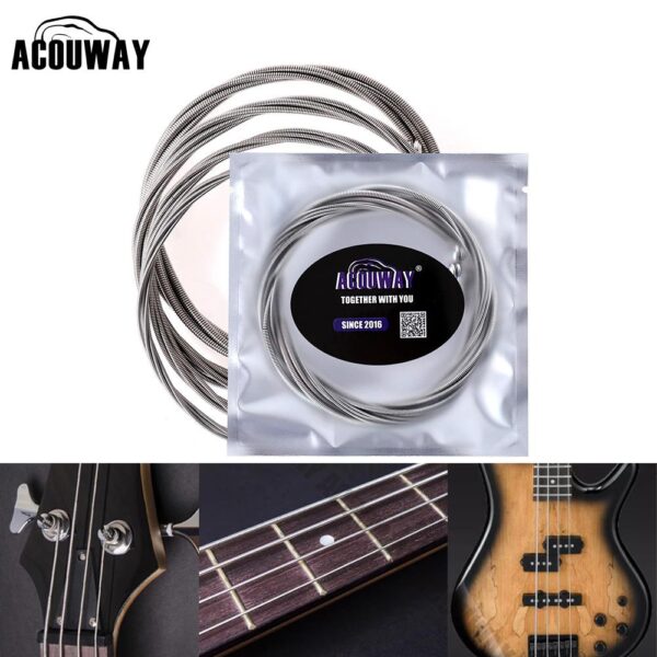 Bass String 4 Stainless Steel Bass Guitar String 4 Pcs/Set Guitar Parts And Accessories Durable