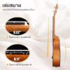 Acouway Concert Ukulele Solid Spruce Top 24 Inch Ukelele Set for adults with Free 12MM Gig Bag Strap