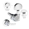 2-6 pcs Guitar Machine Head Knobs String Tuning Pegs for Acoustic/Electric Guitar Full Closed 18:1 Gears/Tombol Kepala Mesin Gitar, Peg Penalaan Tali