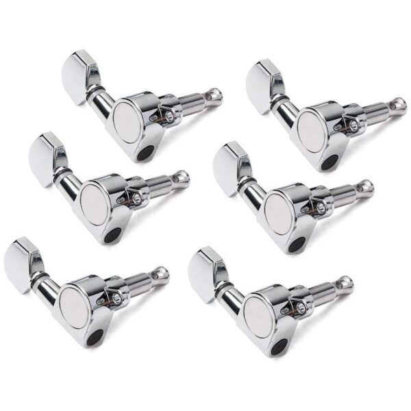 2-6 pcs Guitar Machine Head Knobs String Tuning Pegs for Acoustic/Electric Guitar Full Closed 18:1 Gears/Tombol Kepala Mesin Gitar, Peg Penalaan Tali