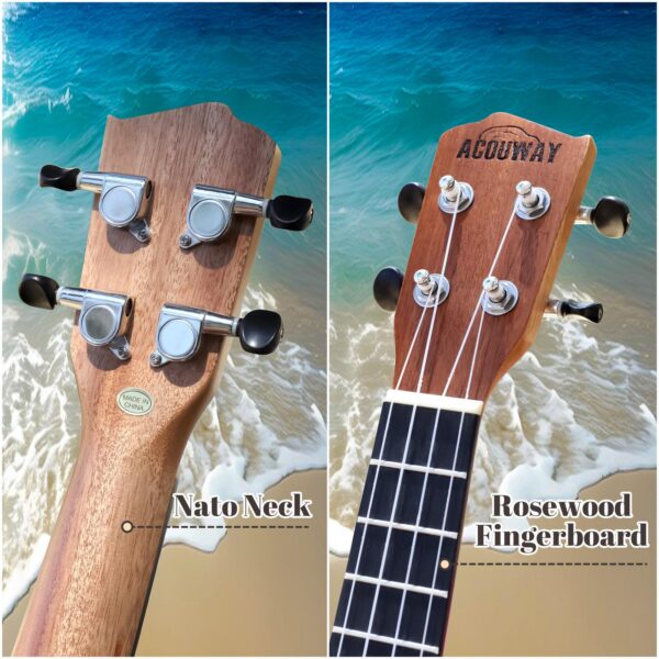 Acouway Ukulele Soprano/Concert Beginner Mahogany 21/23 Inches Ukelele With FREE Accessory Ukulele Kits