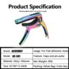 ACOUWAY Guitar Capo with Pick Slot Metal Guitar Key Clamp for Acoustic electric Guitar With pin puller function including a pc free pick