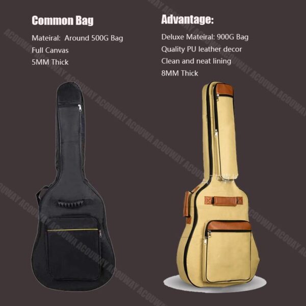 ACOUWAY 41inch Guitar bag cover waterproof Backpack electric guitar case front Pockets 10MM Cotton Pad