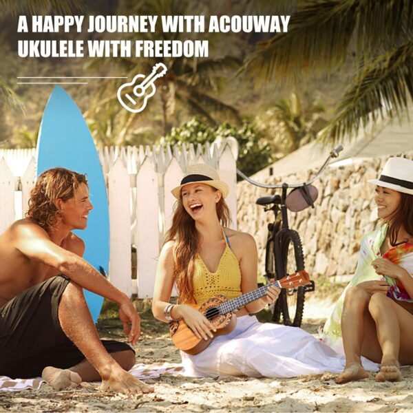Acouway Ukulele Soprano/Concert Beginner Mahogany 21/23 Inches Ukelele With FREE Accessory Ukulele Kits