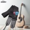 Electric Guitar Strap Acoustic Folk Guitar Belt Vintage Cross Personality Guitar Straps with Pick Holder Pocket