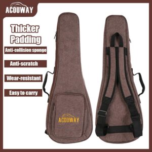 Acouway Ukulele Bag 10MM Padded Case 24/26 Inch Concert/Tenor Size Oxford Cloth Ukelele Cover Gigs