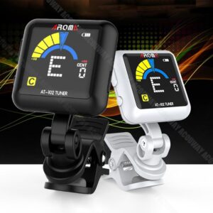 Aroma Guitar Tuner AT-102 Rechargeable Clip-on Tuner With Built-in Battery USB For Guitar Ukulele