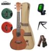 Acouway Ukulele Ukulele 21/24/26 soprano concert tenor Inch Ukulele Sapele body Auqila string with free Accessories and Gigbag, authentic Ukulele, world-class brand.