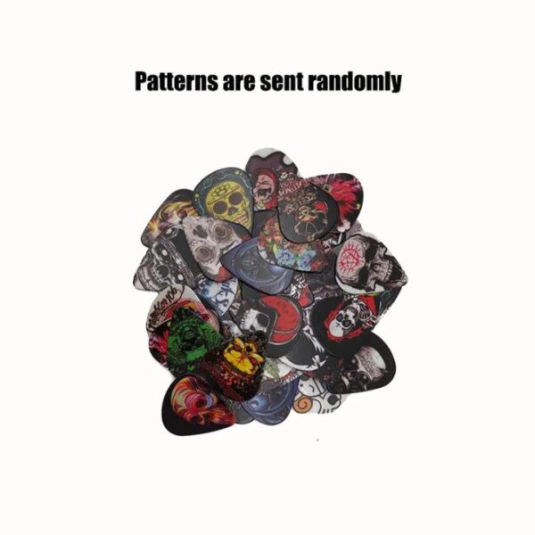 Acoustic Guitar Picks Mediator electric guitar plectrum 0.46 /0.71/0.96/MM Bass Picks Free box With Cool Skull Image