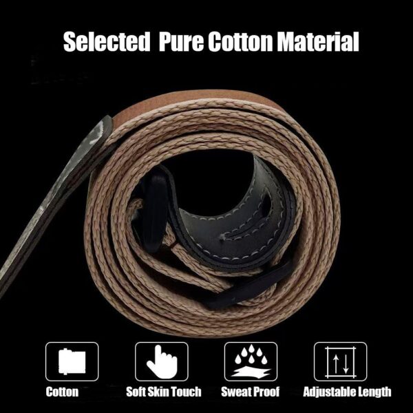 Acouway Adjustable Ukulele Strap Belt Sling With Hook Soft Polyester Woven Printing Pattern