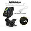 Aroma Guitar Tuner AT-102 Rechargeable Clip-on Tuner With Built-in Battery USB For Guitar Ukulele