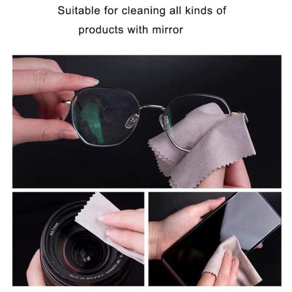 5 Pcs Microfiber Cleaning Cloths for Guitar Violin Piano Spectacles Glasses Camera Lenses Smartphones Jewelry25* 25cm