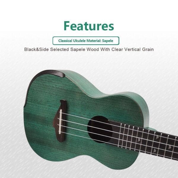 Acouway Concert Ukulele 24 inch Sapele Wood Ukelele small guitar With Free Accessories Birthday Gift