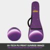 Ukulele Bag 12MM Padded Case 24 Inch Concert Size PU Printing Design Embroidery Ukelele Cover Gigs