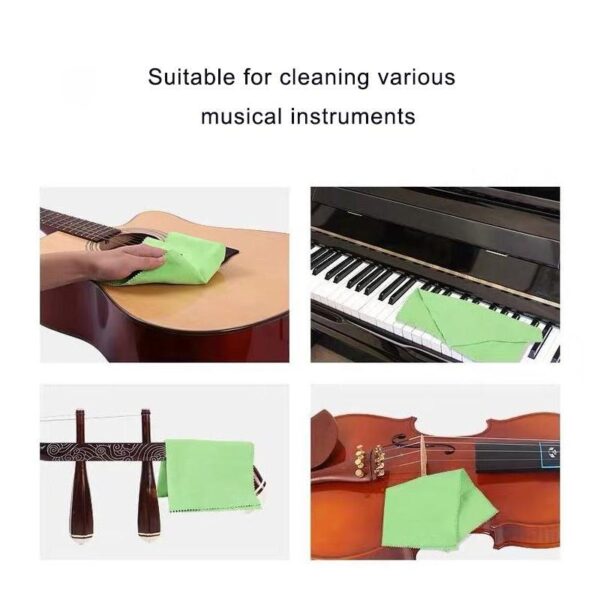 5 Pcs Microfiber Cleaning Cloths for Guitar Violin Piano Spectacles Glasses Camera Lenses Smartphones Jewelry25* 25cm