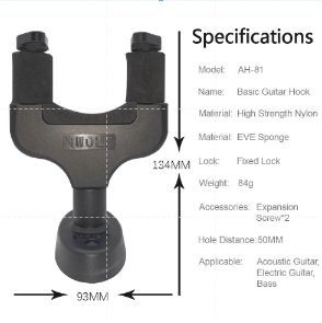Wall Mount Guitar Hanger Hook Non-Slip Holder Stand For Acoustic Ukulele Violin Bass Instrument Acc