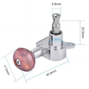Ukulele String Tuning Pegs 2L2R Silver Enclosed Locking Tuners Red Round Machine Heads For Ukulele