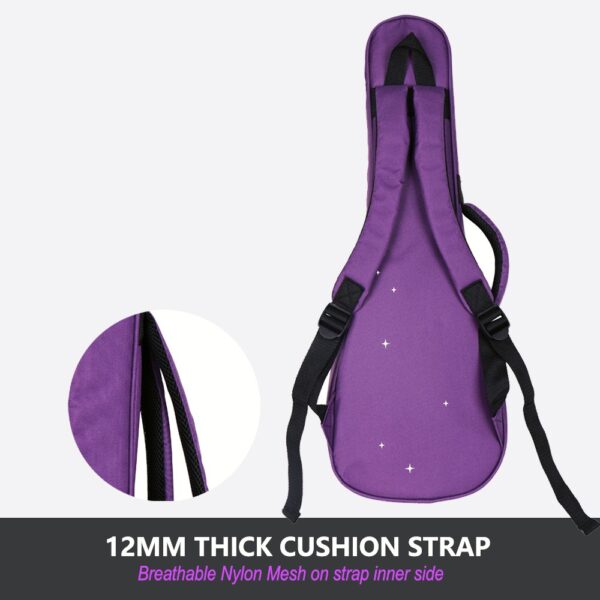 Ukulele Bag 12MM Padded Case 24 Inch Concert Size PU Printing Design Embroidery Ukelele Cover Gigs