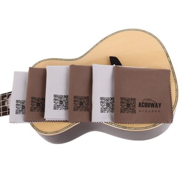 5 Pcs Microfiber Cleaning Cloths for Guitar Violin Piano Spectacles Glasses Camera Lenses Smartphones Jewelry25* 25cm