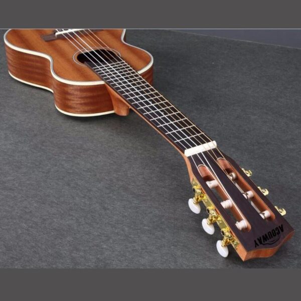 Acouway 28 inch Guitar Guitalele Guitarlele ukulele Sapele body 6 Strings 18 Frets Classical Knob