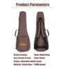 Acouway Ukulele Bag 10MM Padded Case 24/26 Inch Concert/Tenor Size Oxford Cloth Ukelele Cover Gigs
