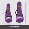 Ukulele Bag 12MM Padded Case 24 Inch Concert Size PU Printing Design Embroidery Ukelele Cover Gigs