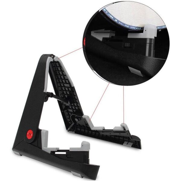 AROMA Foldable ukulele guitar stand hold also support violin fiddle mandolin with Adjustable Length A-frame design 2 sizes available