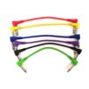6Pcs/set Guitar Patch Cables Colorful Guitar cable for Guitar Effect Pedal 6.35 Angled Plug Low noise shielded Effect Pedal Cord Effect extension cable