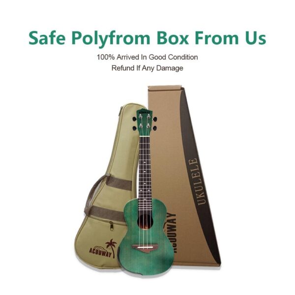 Acouway Concert Ukulele 24 inch Sapele Wood Ukelele small guitar With Free Accessories Birthday Gift