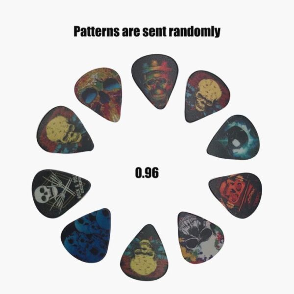 Acoustic Guitar Picks Mediator electric guitar plectrum 0.46 /0.71/0.96/MM Bass Picks Free box With Cool Skull Image