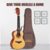 Acouway Ukulele Bag 10MM Padded Case 24/26 Inch Concert/Tenor Size Oxford Cloth Ukelele Cover Gigs