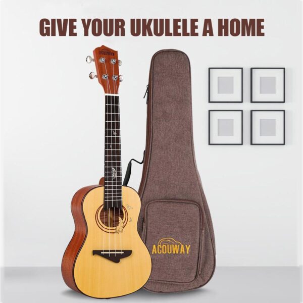 Acouway Ukulele Bag 10MM Padded Case 24/26 Inch Concert/Tenor Size Oxford Cloth Ukelele Cover Gigs