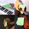 5 Pcs Microfiber Cleaning Cloths for Guitar Violin Piano Spectacles Glasses Camera Lenses Smartphones Jewelry25* 25cm
