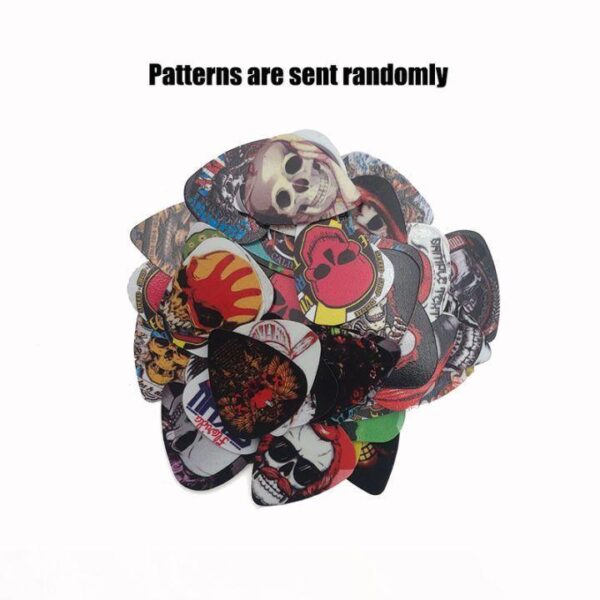 Acoustic Guitar Picks Mediator electric guitar plectrum 0.46 /0.71/0.96/MM Bass Picks Free box With Cool Skull Image