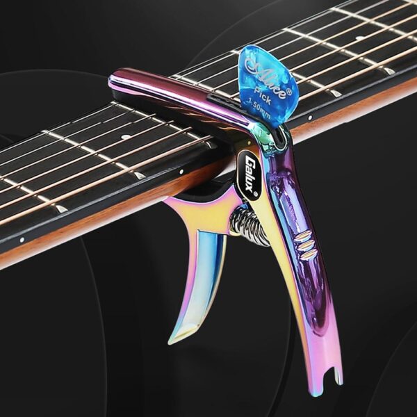 Acouway Guitar Capo Clamp for Acoustic and Electric Guitar with Bridge Pin Remover and Guitar Pick Slot holder Aluminum Alloy material