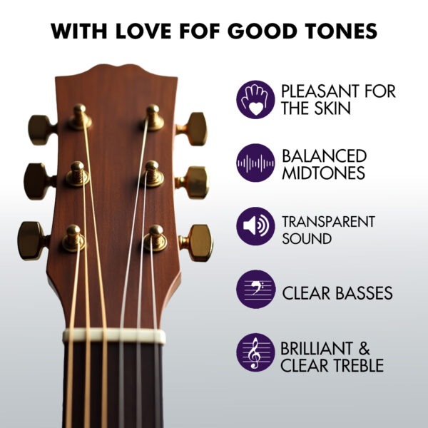 6Pcs/Set Acoustic Guitar String Set Brass String For Guitar with 3 in 1 winder cutter Pin puller