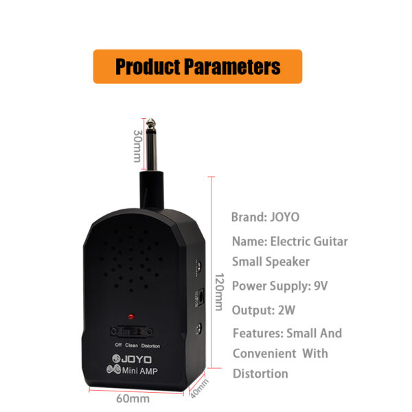 Joyo Mini Guitar Amplifier Portable AMP Speaker For Electric Guitar Bass Clean/ Distortion Effect