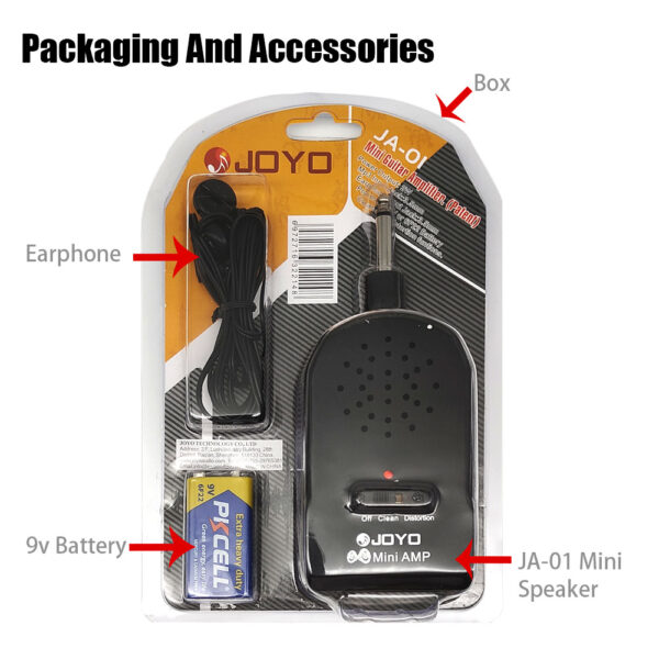 Joyo Mini Guitar Amplifier Portable AMP Speaker For Electric Guitar Bass Clean/ Distortion Effect