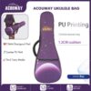 Ukulele Bag 12MM Padded Case 24 Inch Concert Size PU Printing Design Embroidery Ukelele Cover Gigs